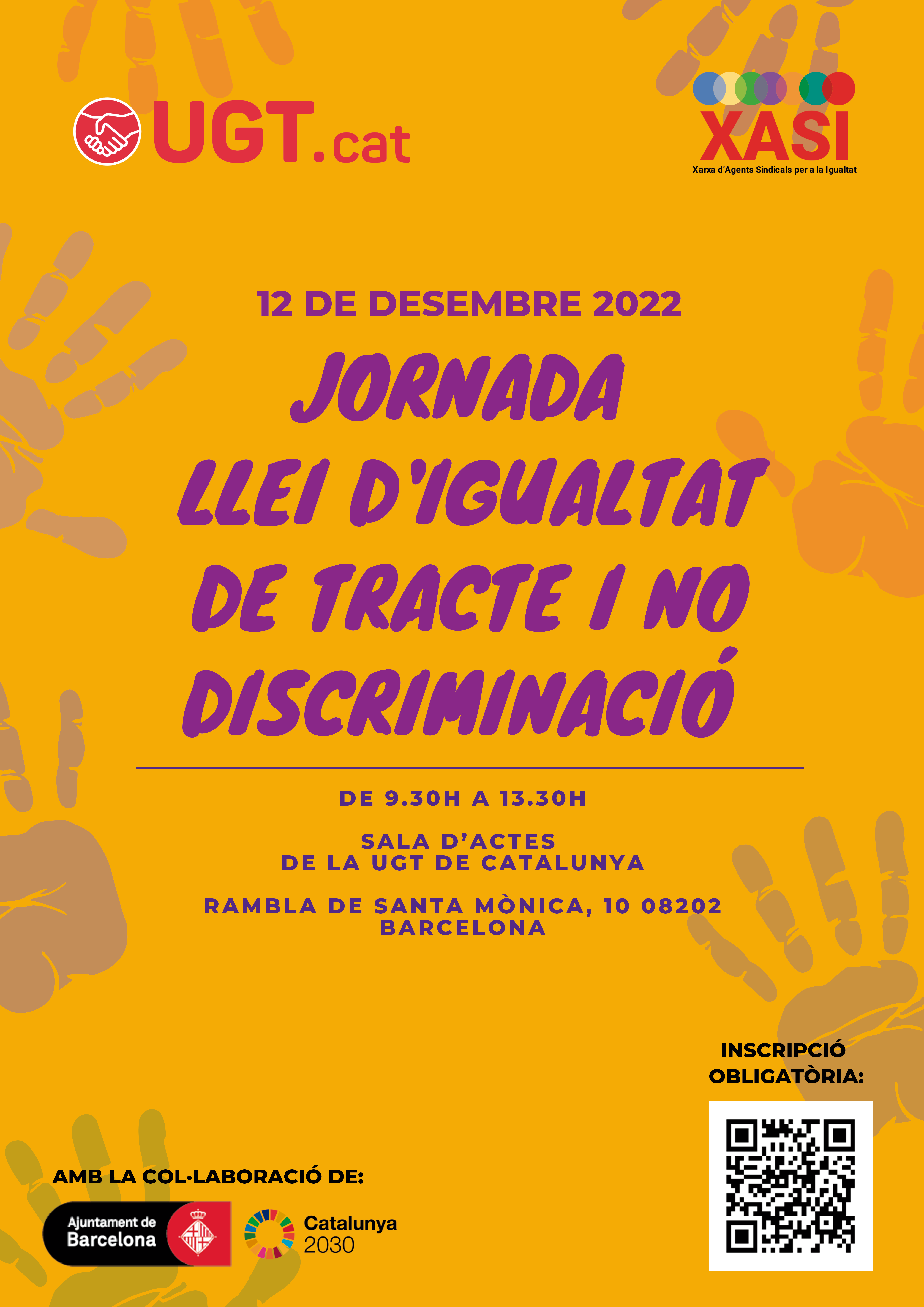 Cartell Jornada Igualtat de Tracte i No-discriminació 12.12.2022