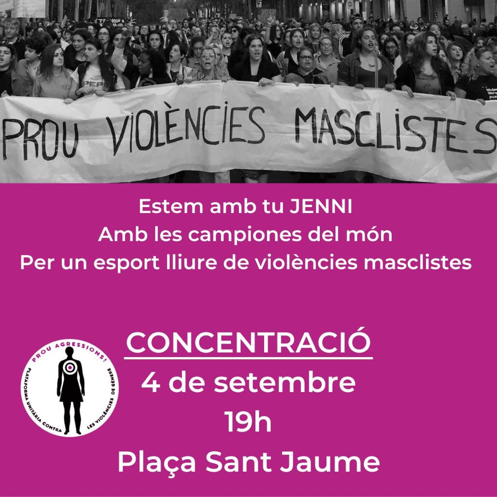 La UGT de Catalunya participa en la concentració de suport a Jenni Hermoso