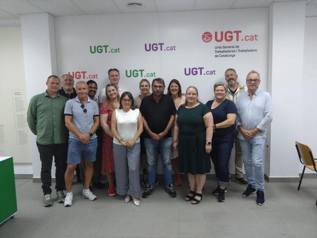 La UGT de Catalunya rep la visita d'una delegació de la Confederació Nacional de Treballadors de Noruega (LO)