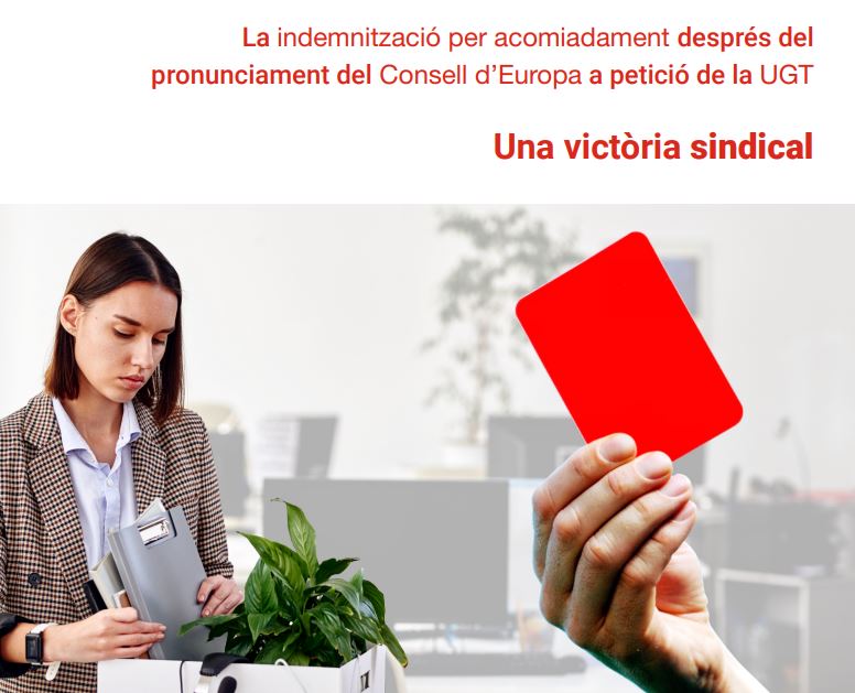 Jornada sobre la indemnització per acomiadament després del pronunciament del Consell d'Europa: Una victòria sindical