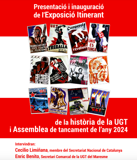 Inauguració de l’exposició itinerant sobre la història de la UGT de Catalunya a Mataró i Assemblea de tancament del 2024