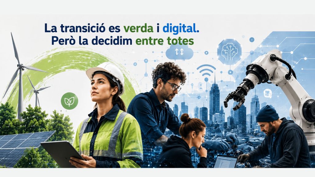 La UGT de Catalunya participa en l'impuls de l'enquesta sobre la doble transició verda i digital a les regions dels Quatre Motors per a Europa